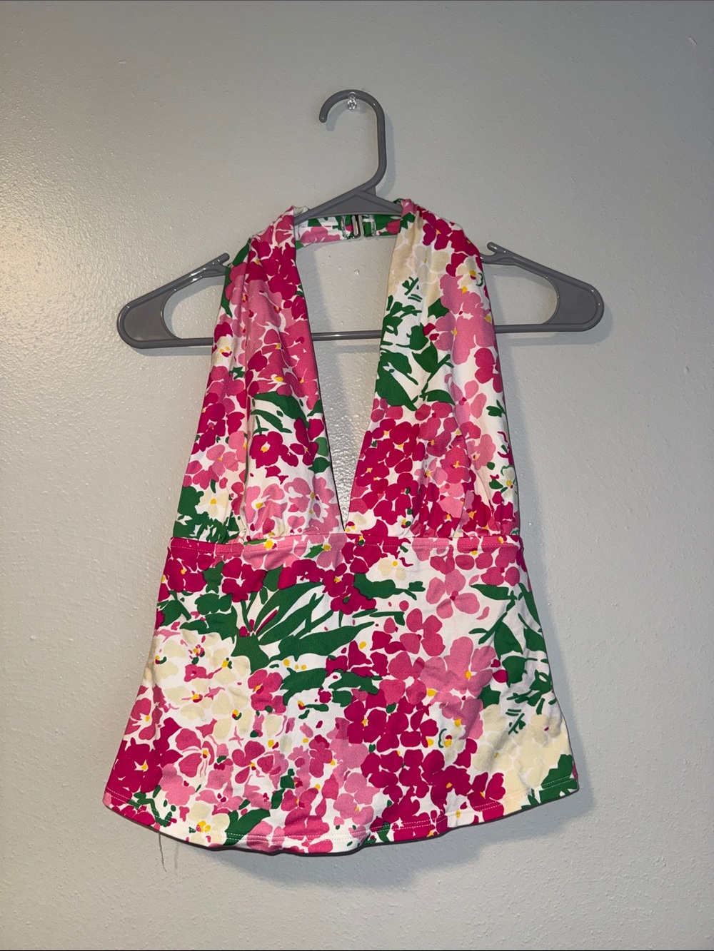 Ralph Lauren Pink, Green & White Floral Top